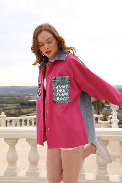 Yes Pembe Bomber Ceket - 3