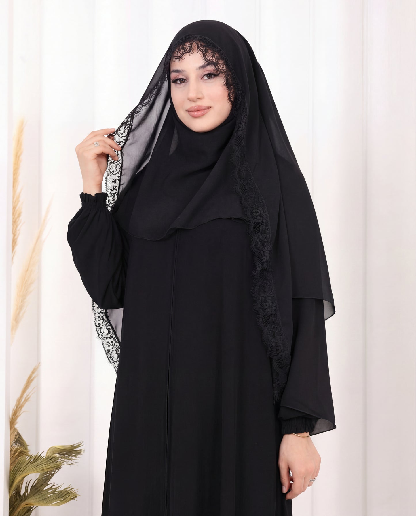 Premium Pamuk Abaya & Şal Takım
