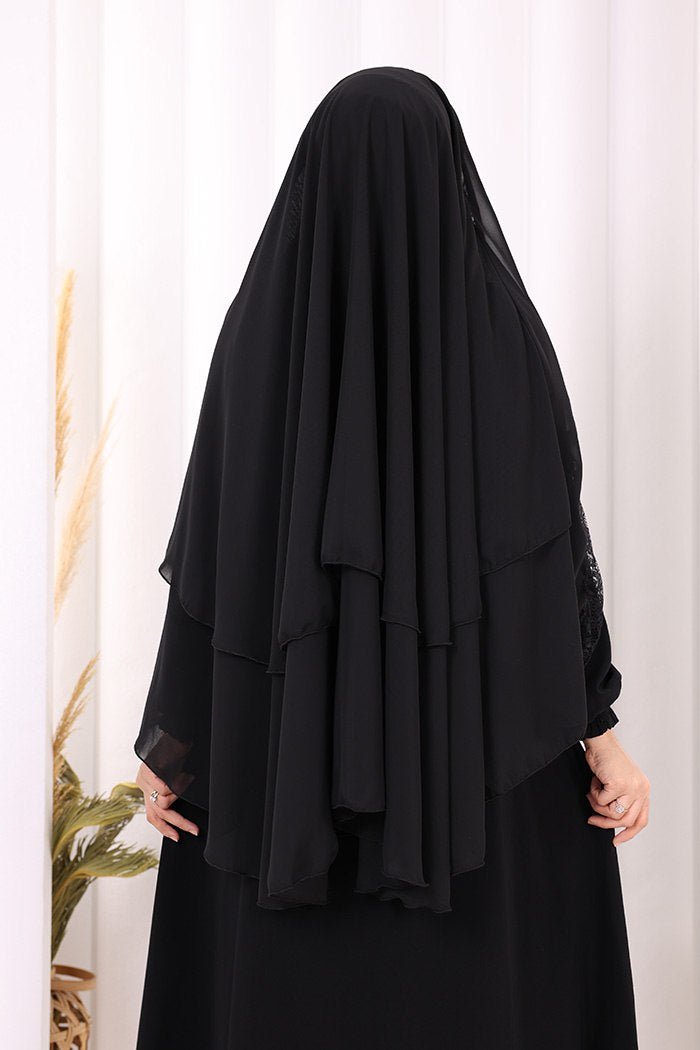 Premium Pamuk Abaya & Şal Takım