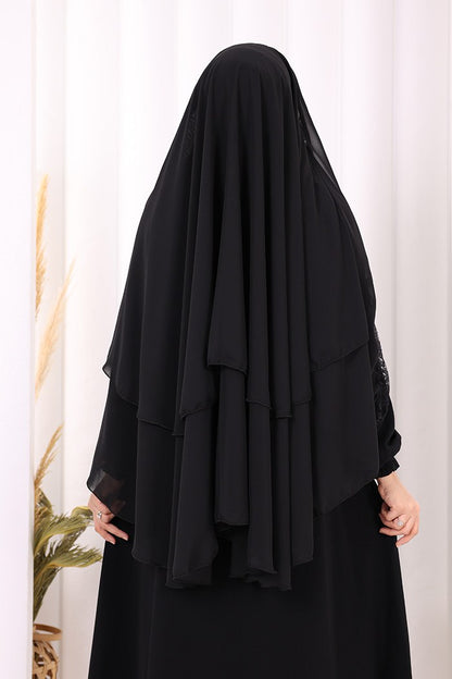 Premium Pamuk Abaya & Şal Takım