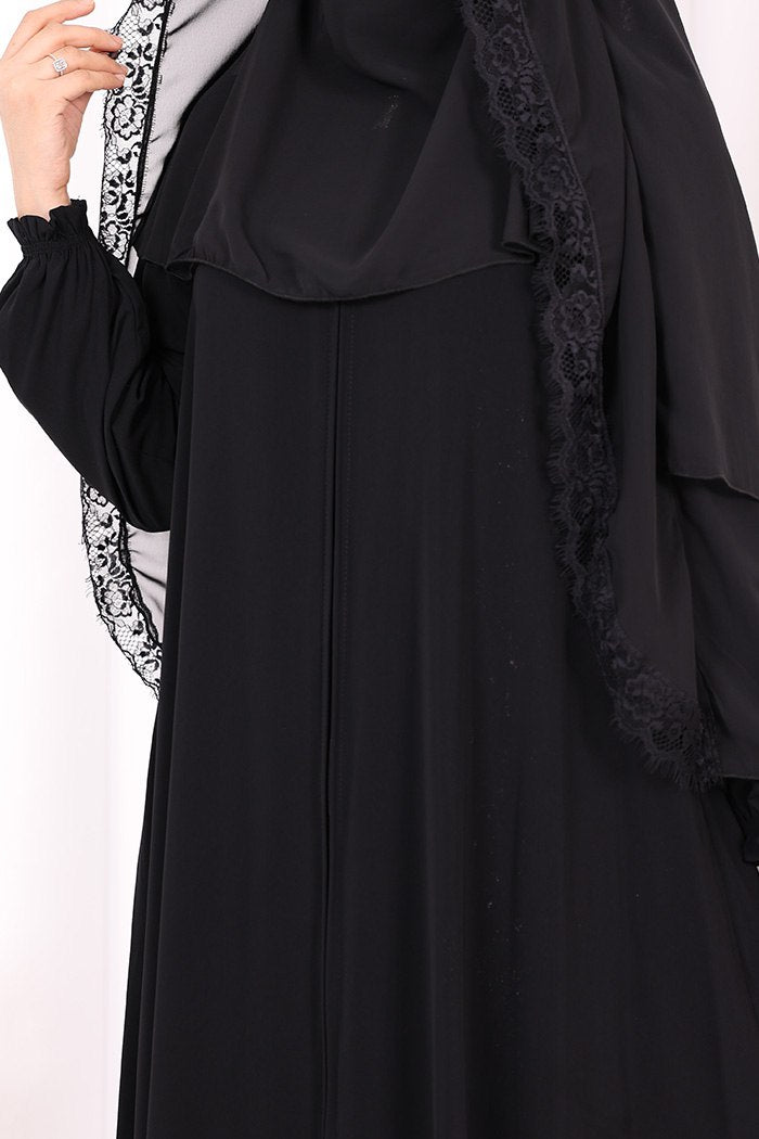 Premium Pamuk Abaya & Şal Takım