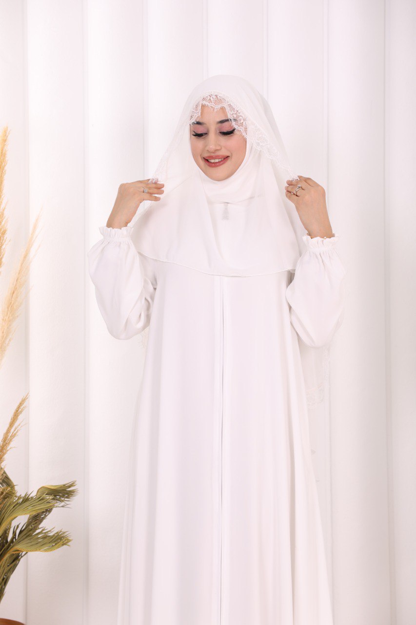 Premium Pamuk Abaya & Şal Takım