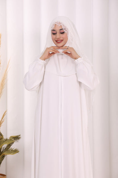 Premium Pamuk Abaya & Şal Takım