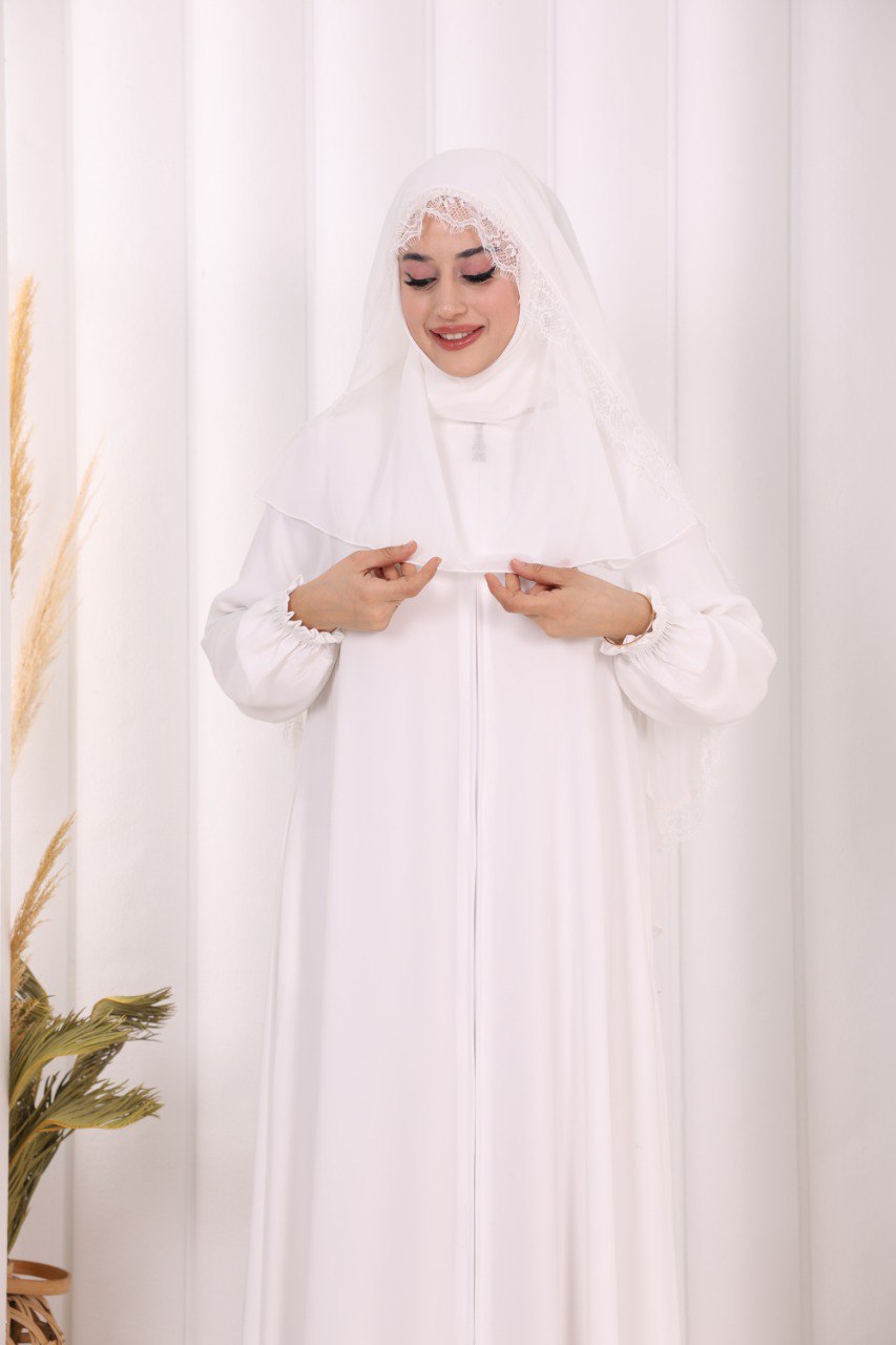 Premium Pamuk Abaya & Şal Takım