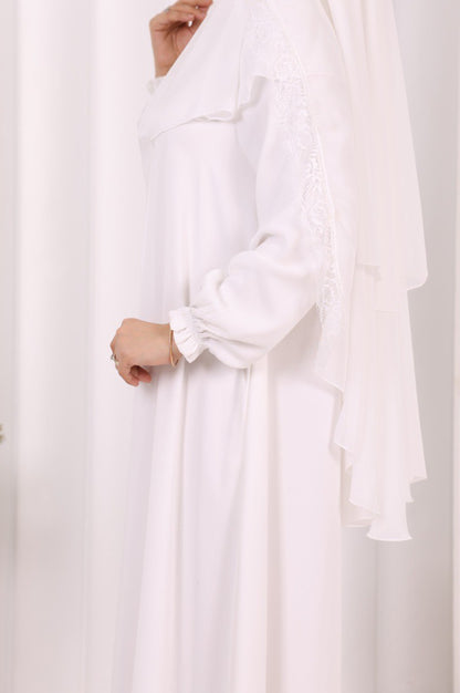 Premium Pamuk Abaya & Şal Takım